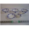 Image 1 : Dainty Blue China - (3) Soup Bowls w/Handles - Sugar and Cream