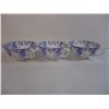 Image 2 : Dainty Blue China - (3) Soup Bowls w/Handles - Sugar and Cream
