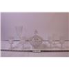 Image 1 : Crystal Candy Dish w/ Lid + (5) Dessert Wine Glasses and Wine Glass
