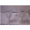 Image 2 : Crystal Candy Dish w/ Lid + (5) Dessert Wine Glasses and Wine Glass