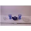 Image 1 : Divided Crystal Dish, Crystal Creamer, Teapot and Glasses