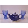 Image 5 : Divided Crystal Dish, Crystal Creamer, Teapot and Glasses