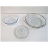 Image 3 : (2) Fire King Dishes - Blue Glass Bowls W/Cups - Sm Glass Tray