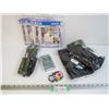 Image 1 : (2) Pair of Lep Fun Knee Pads - (4) Ironing Clothes - Fake Eyelash Kit - Skull Patch