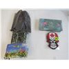 Image 4 : (2) Pair of Lep Fun Knee Pads - (4) Ironing Clothes - Fake Eyelash Kit - Skull Patch