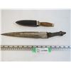 Image 2 : (2) Knives (throwing knife is bent) (longer one has a cracked handle)