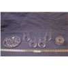 Image 1 : (4) Glencairn Glasses +Bohemia Hand Cut Lead Crystal Candy Dish (Czechoslovakia) and Divided Crystal
