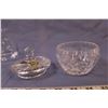 Image 7 : (4) Glencairn Glasses +Bohemia Hand Cut Lead Crystal Candy Dish (Czechoslovakia) and Divided Crystal