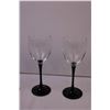 Image 7 : (6) Black Stem Wine Glasses, (4) PartyLite Fruit Candleholders, Stove Spoon Holder