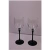 Image 8 : (6) Black Stem Wine Glasses, (4) PartyLite Fruit Candleholders, Stove Spoon Holder