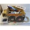 Image 1 : Box of Sealants - Cualking Gun - Screws - Thermostat - Hooks - Plumbing Parts - Misc Items