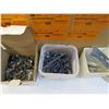 Image 3 : Box of Sealants - Cualking Gun - Screws - Thermostat - Hooks - Plumbing Parts - Misc Items