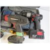 Image 2 : (2) Drills (untested) - Chargers - Flashlight - Crate