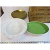 Image 2 : Wooden Crate - Brass Bowl - (2) Dishes - Russian Pillow Sham