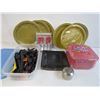 Image 4 : Tote - (7) CDs - Stuffed Lobster - Lobster Knives - (2) Table Cloths - Plastic Cutlery & Plates