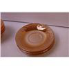 Image 5 : Set of Fire King -Peach Lustre Dishes (4-Dinner Plates 4-Bread Plates 4-Dessert Plates 4-Dessert Bow