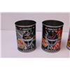 Image 2 : (5) Pinnacle Hockey Cans + Fantasy Red Indian Can and John Deere Trading Card Pack (Opened)