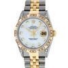 Image 3 : Rolex Mens 2 Tone Lugs MOP Diamond Pyramid Diamond 36MM Datejust