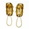 Image 4 : Vintage 18k Yellow Gold Textured Baby Blue Enamel Twisted Wire Dome Earrings