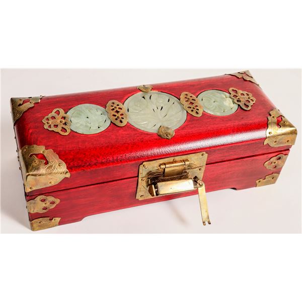 Pretty Wood Chinese Jewelry Box [161300]