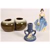 Image 1 : Roseville Candlestick, Melanie by Royal Doultan, E. Larsen Pots(2) [159662]