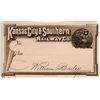 Image 1 : Kansas City & Southern Railway Co. Proof Annual Pass [148264]