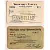 Image 1 : National Park Railroad Pass Pair: Yellowstone & Yosemite [158055]
