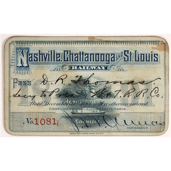 Nashville, Chattanooga & St. Louis Railway Annual Pass [148266]