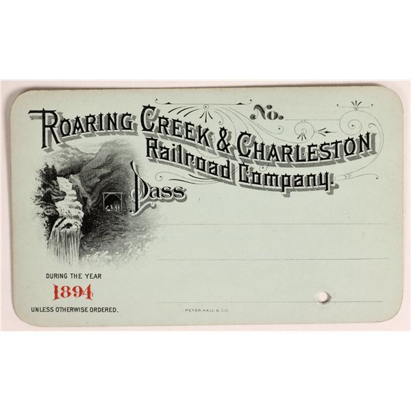 Roaring Creek & Charleston Railroad Co. Proof Pass [155807]