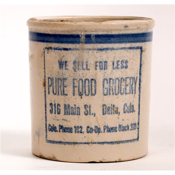 Pure Food Grocery Stoneware, Delta, CO [159892]