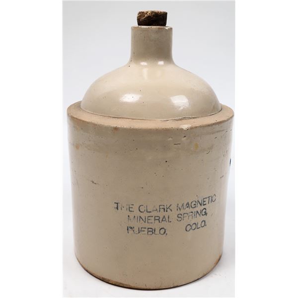Clark Magnetic Mineral Spring, Pueblo, CO.  Ceramic Jug [156631]