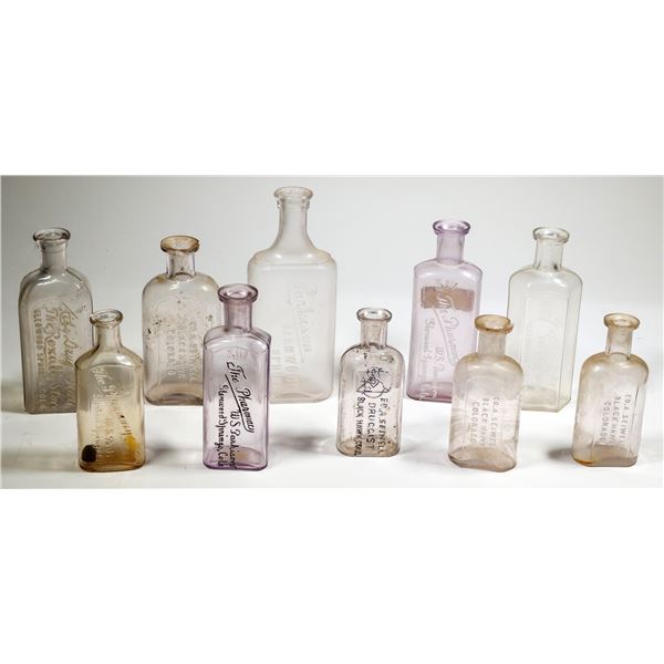 Blackhawk and Glenwood Springs, CO Medicine Bottle Lot (10) [159372]