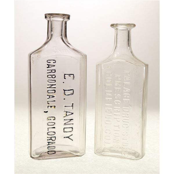 Carbondale and Goldfield, Co Medicine Bottles  (2) [159400]