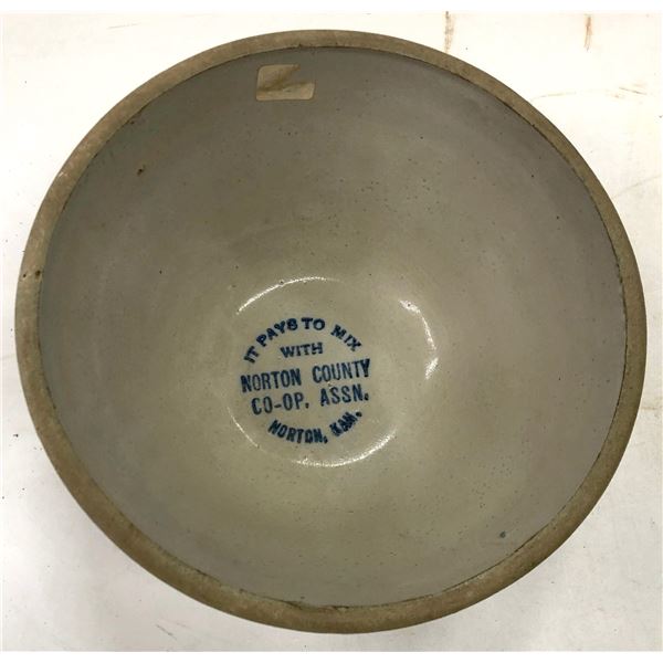 Norton County Co-Op Assn Advertising Stoneware Bowl [159849]