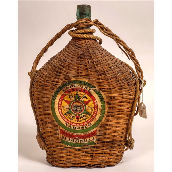 Large Mezcal Wicker Covered Bottle [161296]