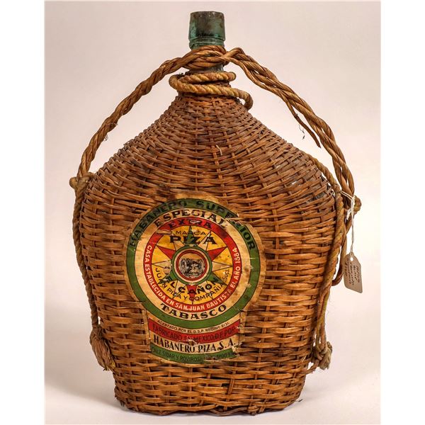 Large Mezcal Wicker Covered Bottle [161296]