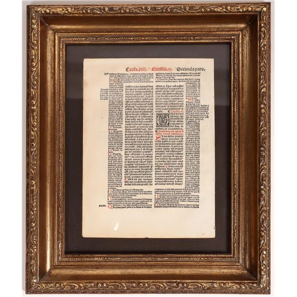 Framed Leaf From Decretum Aureum, 1511 [160703]