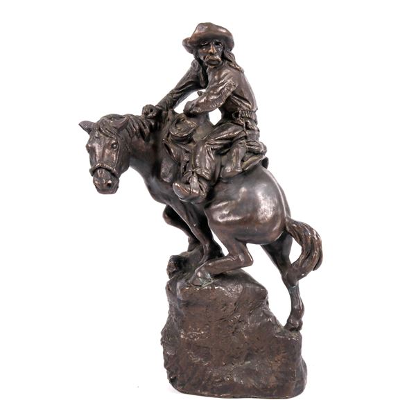 Bob Scriver Cowboy Bronze Sculpture [160598]