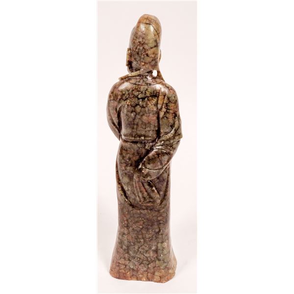 Carved Green Stone Asian Man [161311]