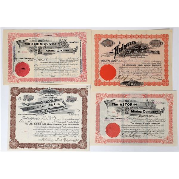 Four Different Good Cripple Creek Mining Stocks [155535]