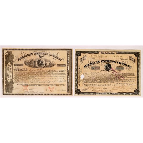 American Express Co. Stocks Signed by Wells and Fargo [159587]