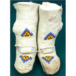 Pair of Childs beaded moccasins,