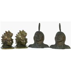 Collection of 2 bookend sets.