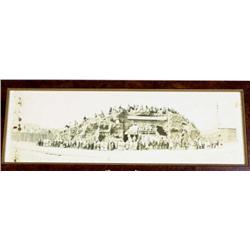 B&W panoramic photo of Colonel Cummins Wild West