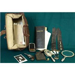 Satchel of personnel items of Lizzie Van Loon