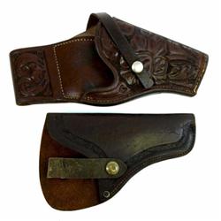 Collection of 2 leather holsters which include