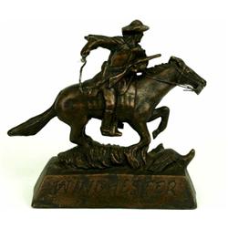 Vintage Winchester cast metal statue