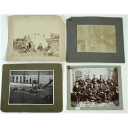 Collection of 4 early large B&W photos