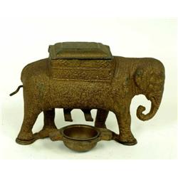 Cast iron elephant cigarette dispenser