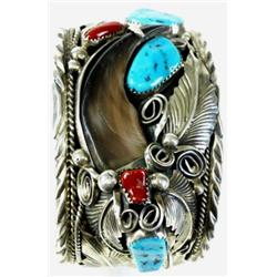 Beautiful sterling silver and turquoise bracelet